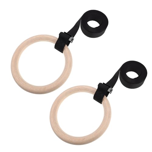 Anillas de gimnasia ajustables de madera para entrenamiento