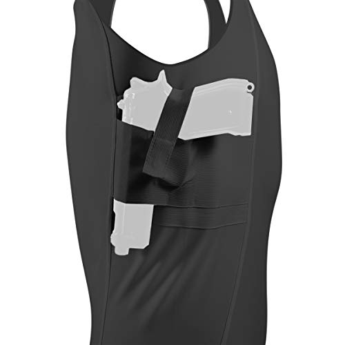 Concealmentclothes Men’s Compression Undercover- Concealed Carry Holster Tank Top Shirt - 2 Pack- White And Black - Xx-Large #TOP4
