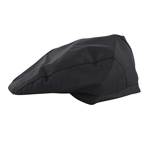 Vikye Chapeaux de béret, Cuisinier préposé de Cuisine de Haute qualité Cuisinier Plume de Canard Mode Hommes Femmes Chapeau Chapeau 1pc(Noire)