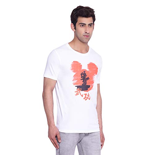 Image of Mickey Mouse Family by Wear Your Mind Men's Regular Fit Round Neck Short Sleeves Knitted T-Shirt