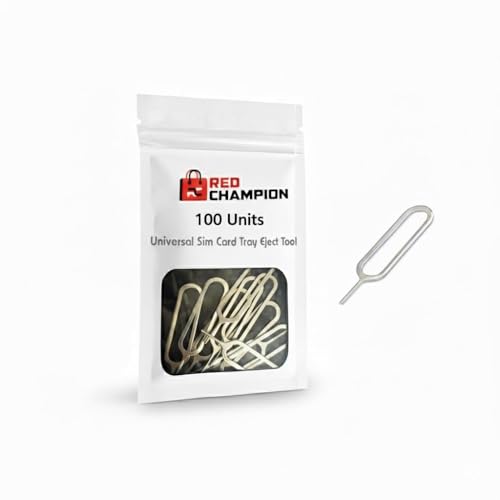 Image of SIM Card Ejector Pin Tool, Universal Metal SIM Tray Removal Needle Opener Compatible with All Smartphones, Lightweight, Portable, Durable (Unit 100)