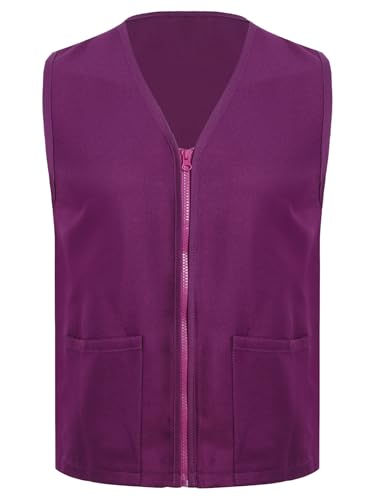 Hansber Kids Boys Girls Sleeveless Volunteer Activity Waistcoat Party Waiter Uniform Vests Waistcoats