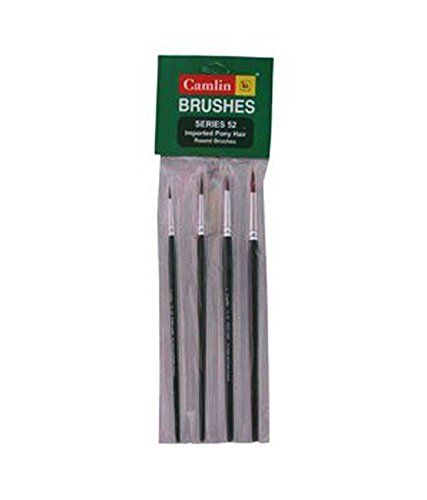 Camel Camlin Kokuyo Paint Brush Series 52 - Round Pony Hair, Set of 4-picture-10
