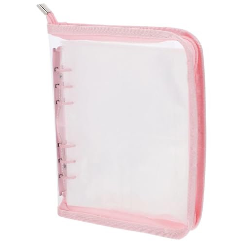 Contenedor de viaje para collares y organizador de joyas rosa portátil con cremallera