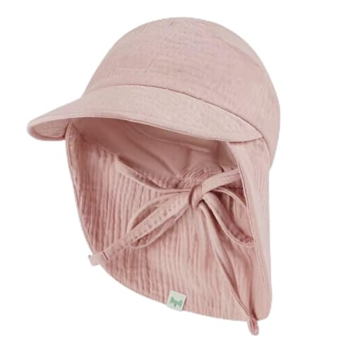 Gorro de muselina infantil para playa y parque con protección solar de cuello
