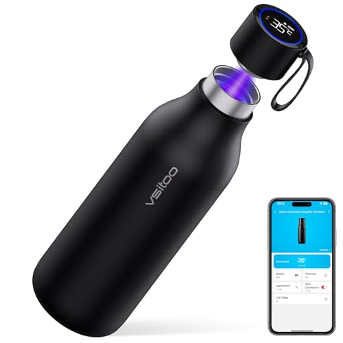 VSITOO Garrafa de água inteligente autolimpante de 945 ml – Garra...