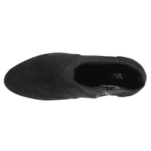 VANELi Womens Stevy Round Toe Zippered Dress Boots Mid Calf Mid Heel 2-3" - Black4