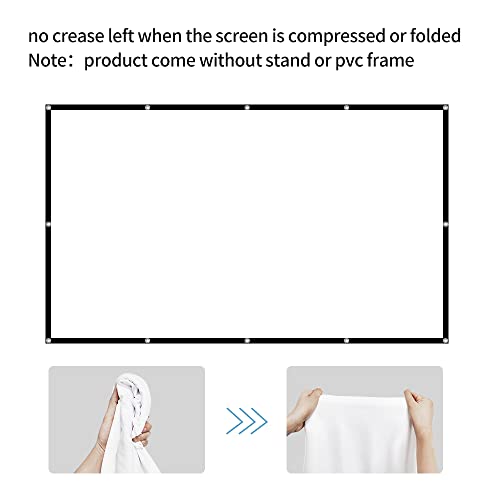 Rear Front Projection Screen 100 inch,GAINVANE 16:9 Foldable Anti-Crease Portable Projector Movies Screens for Home Theater Outdoor Indoor Movie Night Xmas Gift Rear Front Projection Screen 100 inch,GAINVANE 16:9 Foldable Anti-Crease Portable Projector Movies Screens for Home Theater Outdoor Indoor Movie Night Xmas Gift