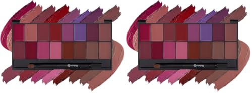 Image of MARS Infinity Lip Palette | Demi Matte | 16 Colors to Infinte Lipstick Colors | Free Spatula cum Applicator (36.0 gm) (02-Multicolor) (Pack of 2)