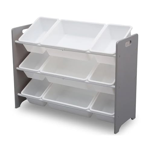 Image of Delta Children MySize 9 Bin Plastic Toy Organizer - Greenguard Gold Certified, Grey | Sturdy