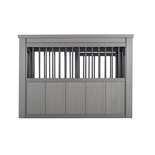 New Age Pet Ecoflex Homestead Sliding Barn Door Furniture Style Dog Crate -Grey, Large (Ehdbc15-05L) #TOP7