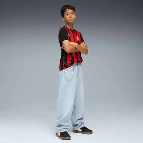 A.C. Milan - Camiseta de competición Home, Temporada 2025/2026, Camiseta de fútbol, Producto Oficial, niño, 12 años