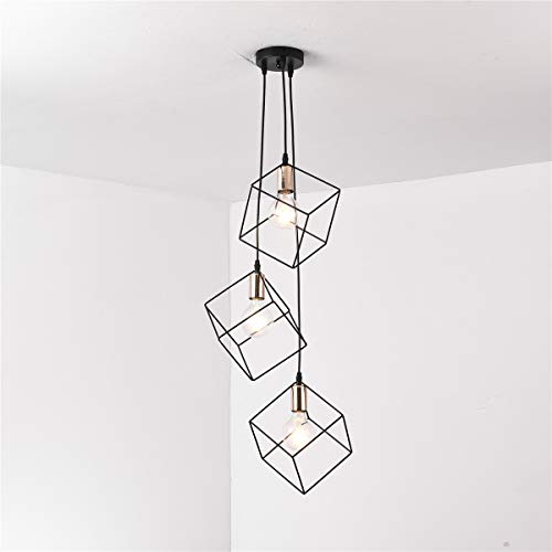 LightInTheBox LED Pendant Light Modern Chrome Chandeliers Ceiling Lighting Fixture for Living Room/Bedroom/Dining Room/Kitchen (3 Lights Geometrical)