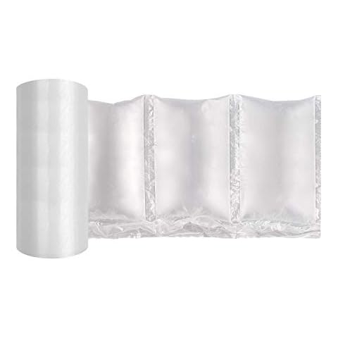 JZBRAIN Air Cushion Film 72002 Air Pillows Air Bubble Bags Wrap Packing Roll, 1 Roll 200mm X 100mm X 200m X 0.02mm Air Cushion Films ONLY Compatible with JZBRAIN Air Cushion Machine (1 Roll) (1 Roll) Cover