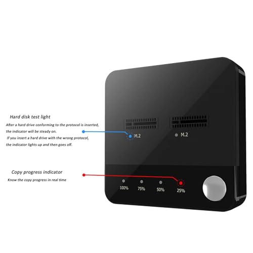 Duplicador M.2 Clonador, Estación Dock Dual SSD NVMe y SATA miniatura 6