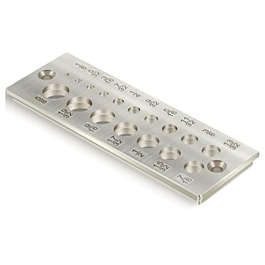 Steel Dowel Plate 17 Holes Dowel Maker Steel Plate with Holes from 1/8 Inch to 5/8 Inch for Woodworking