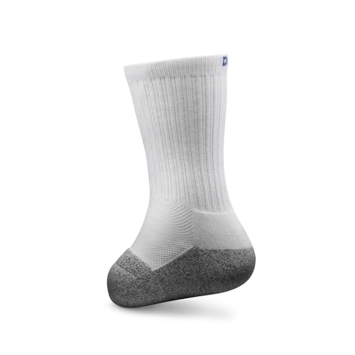 Dr. Comfort Transmet Unisex Crew Socks for Partial Foot Amputation, with Fiber Padding in Heel and Forefoot - Medium, White3