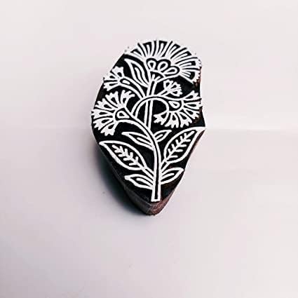 Image of RENIQ Wooden Printing Block for Fabric & DIY Craft | Handcrafted Indian Design Stamp for Textile, Pottery, Mehndi & Home Decor (Multicolor8)