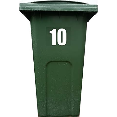 4 x Large Wheelie Bin Stickers 1-99 Cover
