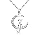 bobauna Pet Memorial Gift Loss of Cat Necklace My Angel Has Whiskers Rainbow Bridge Pet Sympathy Gift (angel whisker necklace)
