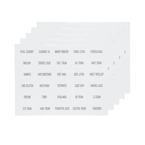 Tabanzhe 150 PCS Waterproof Labels for Travel Size Bottles-Cosmetic Jars Clear Stickers Beauty Organization Label for Refillable Bottles Bathroom Lotion Cream Body Wash Shampoo