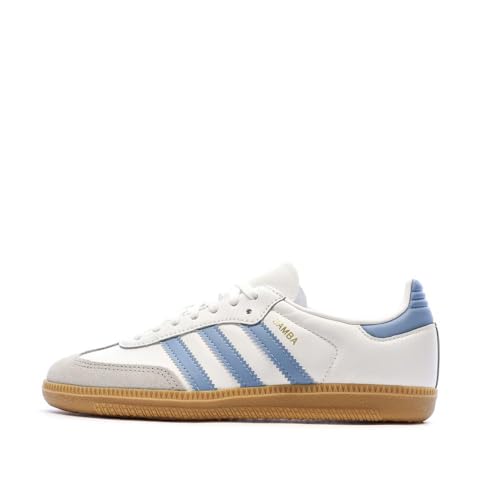 Baskets Adidas Samba blanc et bleu pour femme