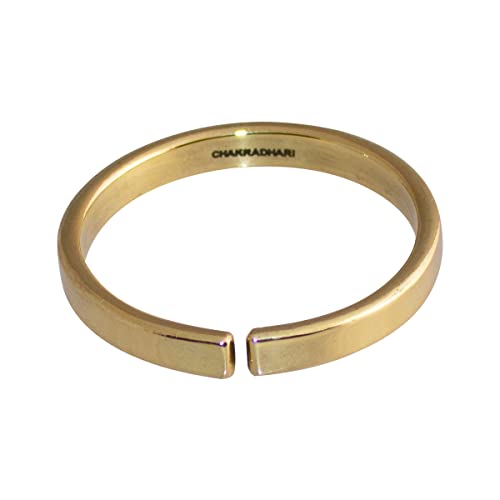 CHAKRADHARI PURE BRASS FLAT KADA FOR MEN पुरूष हेतु शुद्ध पीतल कड़ा