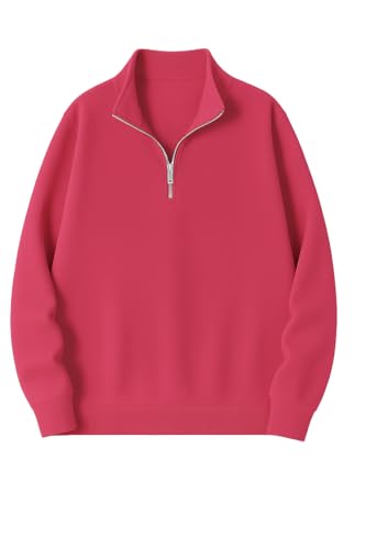 Image of Mack Jonney Women's Fleece Half-Zip High Neck Sweatshirt | Warm & Stylish Winter Wear -M4746