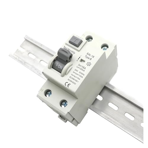 Disjoncteur de courant résiduel 2P 63A 300mA 6KA rail Din