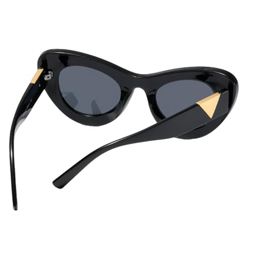 Lunettes œil de chat LVTFCO à rivets rétro et monture léopard clair unique - 5