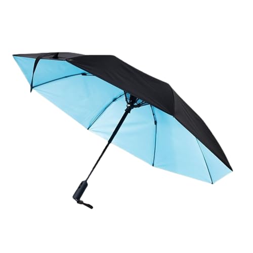 Teksome Sombrilla con Ventilador UV, Parasol con Ventilador y Protección UV, Sombra Impermeable Recargable para Playa Viaje Deporte Verano