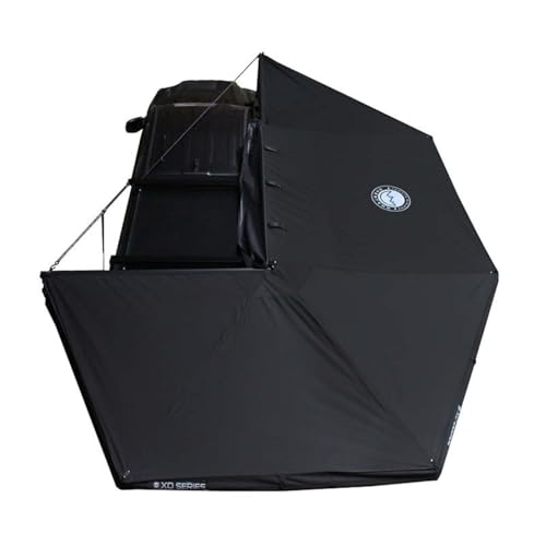 Overland Vehicle Systems Passenger Side XD Nomadic 270 Degree Awning with Lights | Includes Travel Cover | Waterproof Fabric | 129 SQ FT Coverage