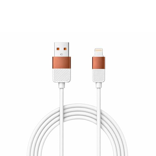 Image of USB Type A to Compatible with Lightning Silicone Cable | 60W Fast Charging & Sync | Soft Anti-Tangle Design | Compatible for iphone models Copper