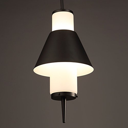 Chandelier en verre noir CLSDRZC au style loft nordique et industriel