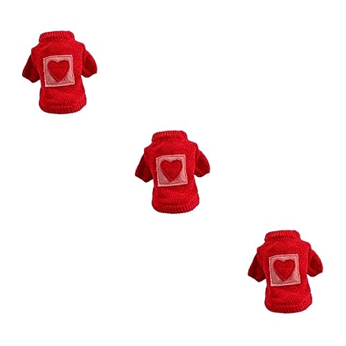 Manteau pour animaux de compagnie HMJGDHX lot de 3 pulls d'hiver chauds pour petits chiens