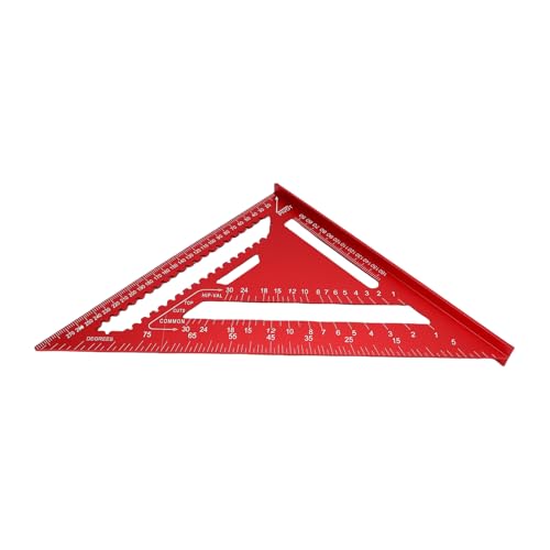 Transportador de Ángulo Triangular de Aluminio 12 Pulgadas Rojo miniatura 3