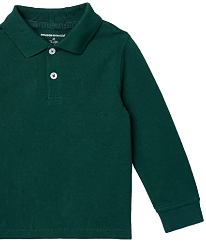 Image of Amazon Essentials Boys and Toddlers' Long-Sleeve Pique Polo Shirts for School Uniform, Multipacks