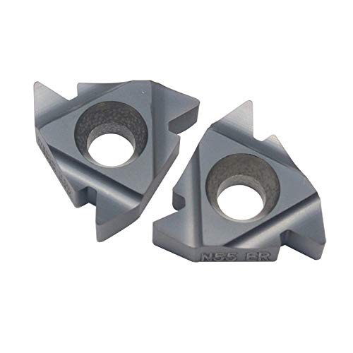 Tool Part for 22 ER N 55 20pcs Threaded Inserts Tungsten Threading Lathe Inserts 22 ER N 55 LDA Thread Turning Tool Holders