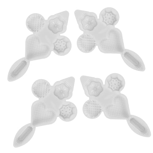 SOLUSTRE 4pcs Hand-pressed Baking Mold: Reusable Bean Paste Cake Molds For Chinese Pastry And Rice Pudding - Festive Occasions Baking Supplies