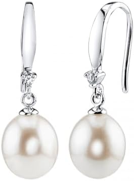 The Pearl Source Real Pearl Dangle Earrings for Women with Genuin...