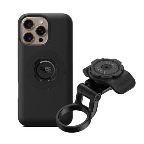 Image of Quad Lock Stem Cap Mount (Adjustable) Bike Kit with iPhone 16 Pro Max MAG Phone Case