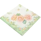 VALICLUD 5 Packungen Rosenmuster Servietten Kleine Party Servietten aus Papier Dekorative Hochzeitstaschentücher für Esstisch und Feier