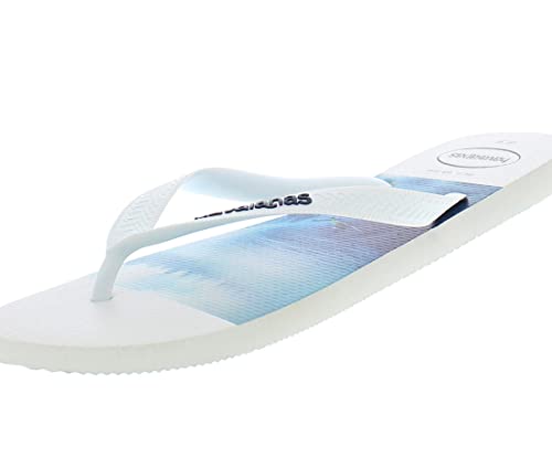 Havaianas Hype FC Mens Sandals Size 11/12, Color: White/White/Blue-White2