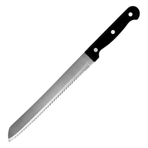 Professional Bread and Cake Knife, 8-Inch Serrated Slicer Edge Sharp Blade with Strong Black Handle