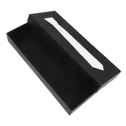 COSMEVIVI Tie Box Travel Case for Men Stylish Pattern Necktie Organizer Packaging Container for Weddings Graduations and Business Events