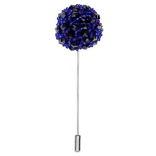 Image of Peluche Crystal Flower Brooch /Lapel Pin for Men