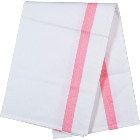 Générique TORCHONS Coton Blanc LISERAIS Rose 50X77 CM (24)
