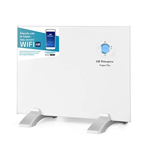 Orbegozo REW 500 - Panel radiante digital Wi-Fi, 500 W, pantalla digital LCD, programable, conexión inalámbrica mediante Orbegozo APP