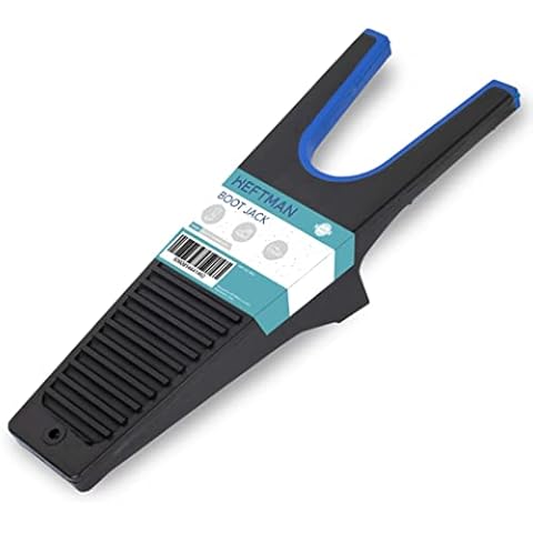 HEFTMAN Boot Jack - Heavy Duty Welly Boot Remover, Sturdy Plastic Boot Puller For Quick and Easy Removal of All Types/Sizes of Boots & Wellies - With Anti-Slip Rubber Grip & Shoe Scraper To Remove Mud Cover