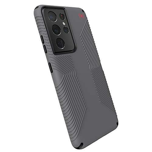 Speck Products Presidio2 Grip Samsung Galaxy S21 Ultra 5G, Graphite Grey/Black/Bold Red - image 1